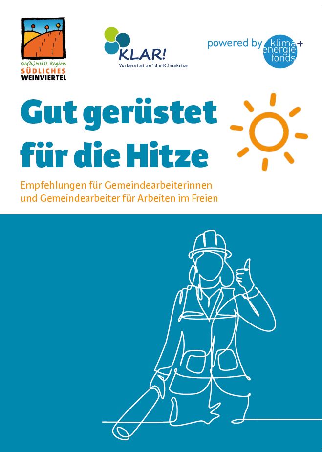 Cover der Broschüre für Schutzbekleidung gegen Hitze für GemeindearbeiterInnen