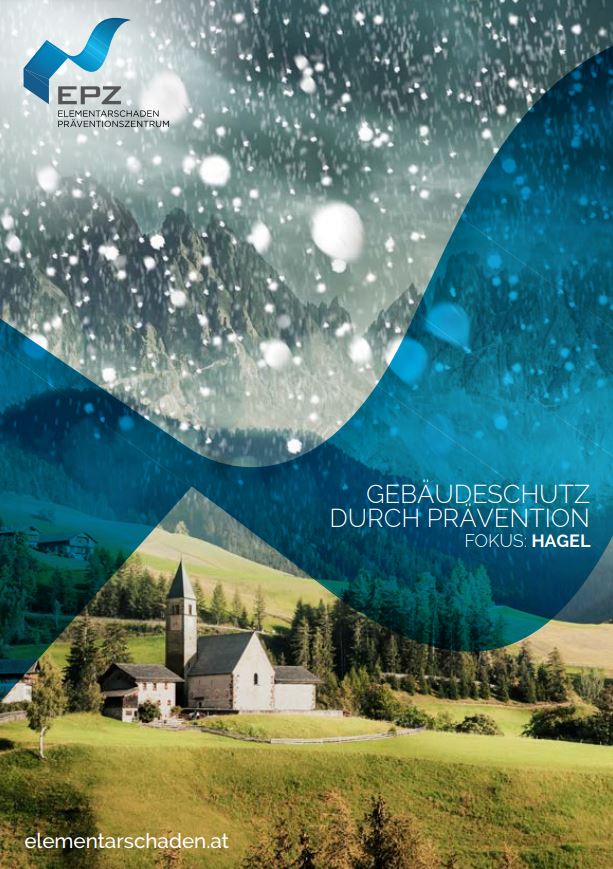 Cover der Broschüre des EPZ "Gebäudeschutz Hagel"
