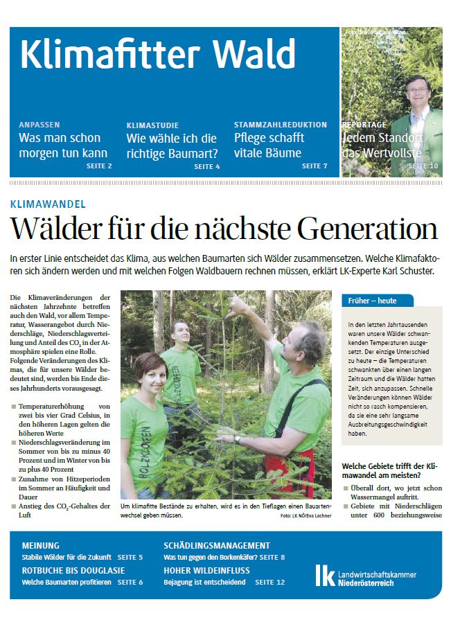 Cover der Zeitung Klimafitter Wald