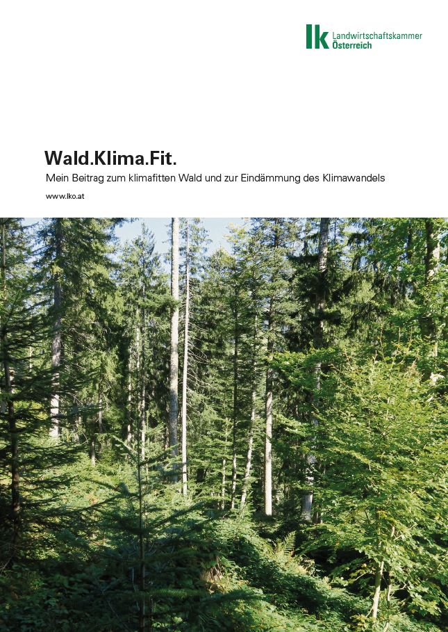 Cover der Broschüre Wald.Klima.Fit. der Landwirtschaftskammer Österreich