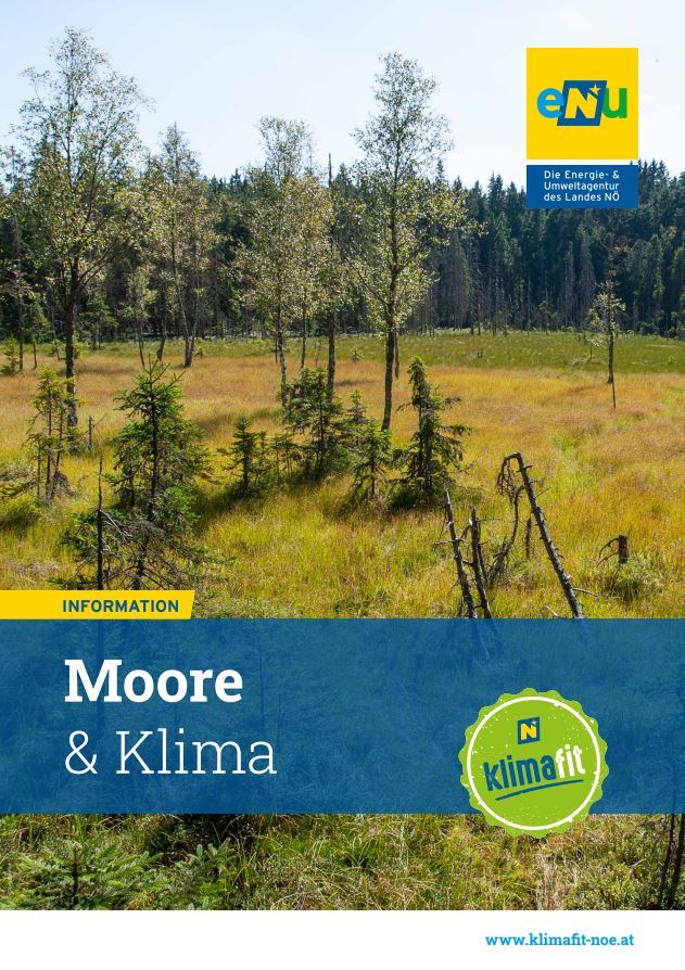 Cover des Infoblattes der eNu "Moore & Klima"