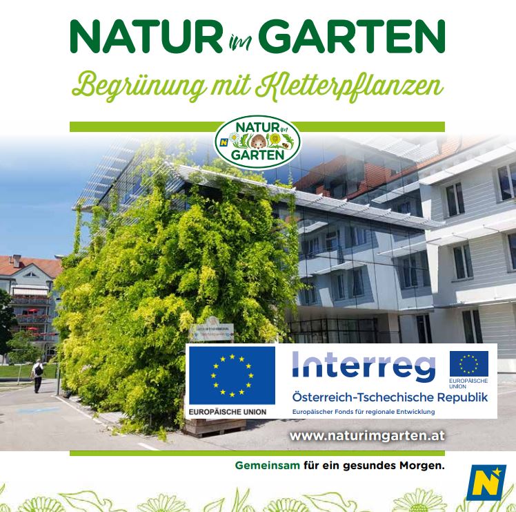 Cover der Broschüre von Natur im Garten - Begrünung mit Kletterpflanzen