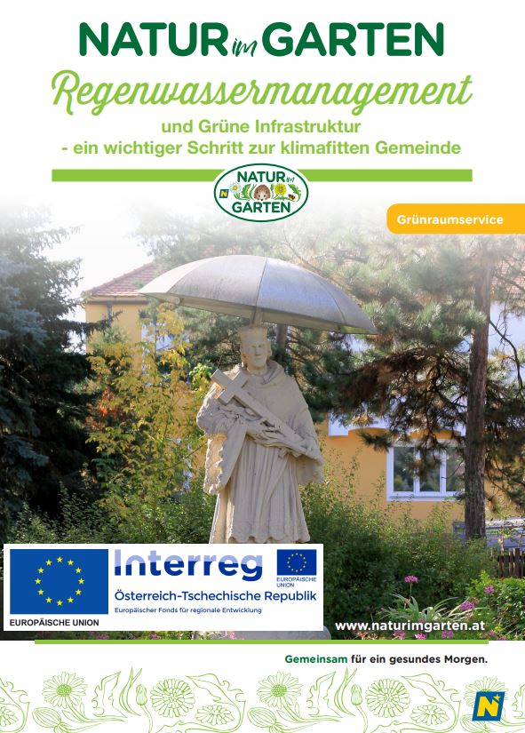 Cover der Broschüre "Regenwassermanagement" von Natur im Garten