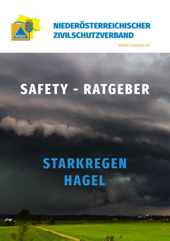 Cover des Ratgebers von Zivilschutzverband: Starkregen & Hagel