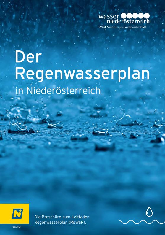 Cover der NÖ-Broschüre "Der Regenwasserplan"