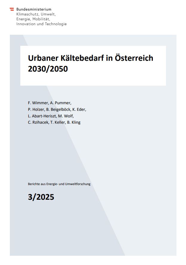 Cover des Berichts Urbaner Kältebedarf in Österreich