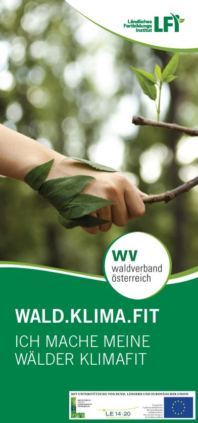 Cover des Folders Wald.Klima.fit des Waldverbandes Österreich